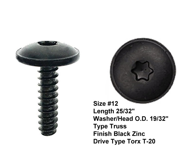 GM Torx Truss Head Black Oxide Tapping Screw 21541 GM CHEVY GMC BUICK 13144822  PN:[YT4090]