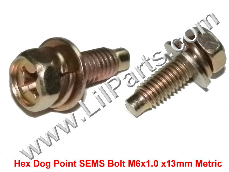 Zinc 6mm Hex Dog Point SEMS 1/2