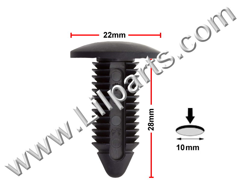 Compatible with Ford GM Bumper Facia Retainers Clips (GM # 1631564)( Ford # N804379S)  PN:[10-207] Auveco 15478