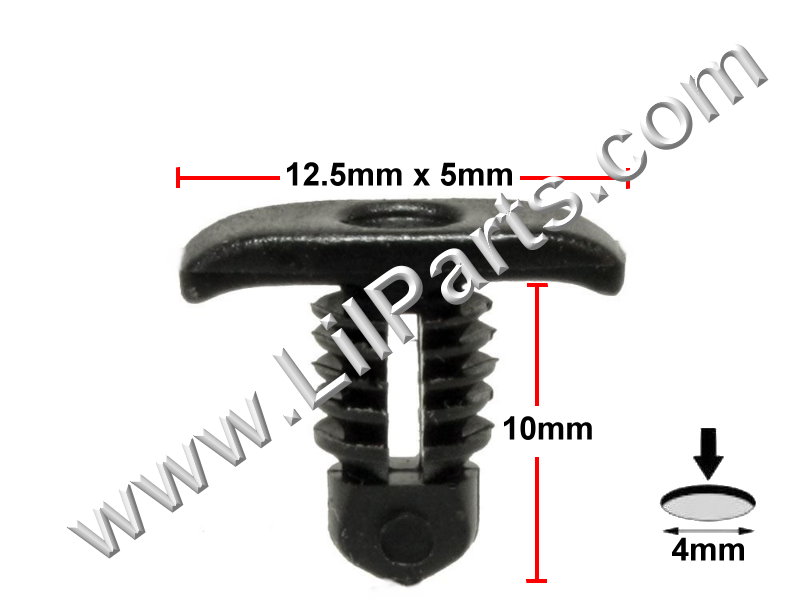 Black Front Cover Seal Rubber Strip Clip PN:[C1908]