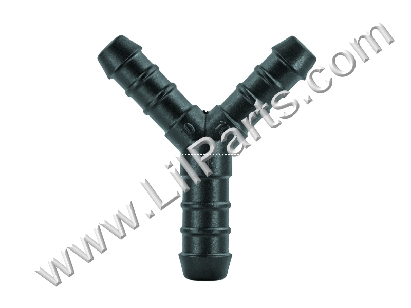 Barbed hose joiners,glass fibre reinforced Polyamide 6. Safe for use between -40C & +140C. Resistant to chemicals including hydrocarbons,oils,fuel,cooling system fluids,weak acids & alkalis. Wye Vacuum Tubing Connector Fitting 10mm x 12mm x 12mm 1/2in x 3/8in x 1-1/4in PN:711C