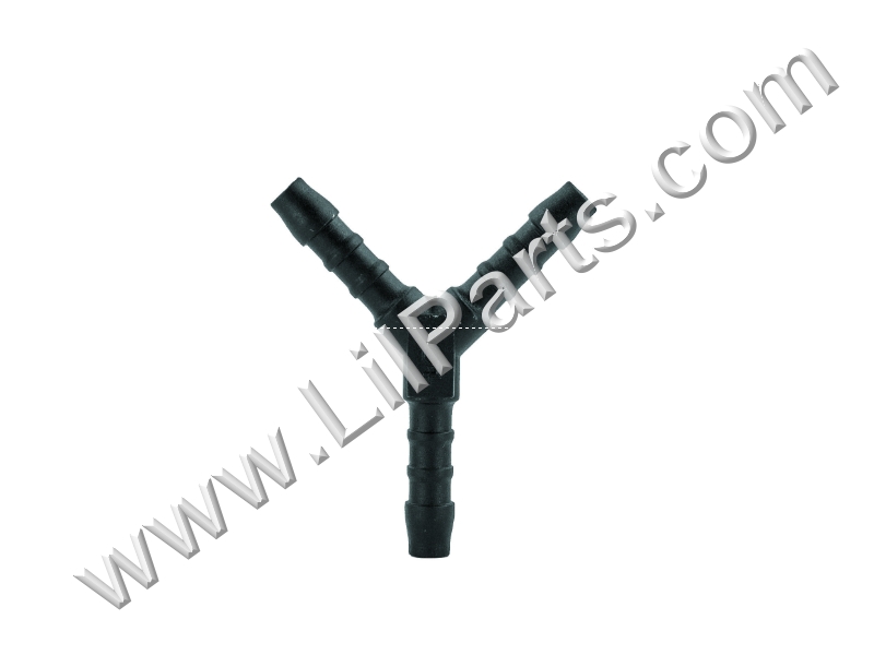 Barbed hose joiners,glass fibre reinforced Polyamide 6. Safe for use between -40C & +140C. Resistant to chemicals including hydrocarbons,oils,fuel,cooling system fluids,weak acids & alkalis. Wye Vacuum Tubing Connector Fitting 5mm x 5mm x 5mm 3/16in x 3/16in x 1-1/4in PN:88B