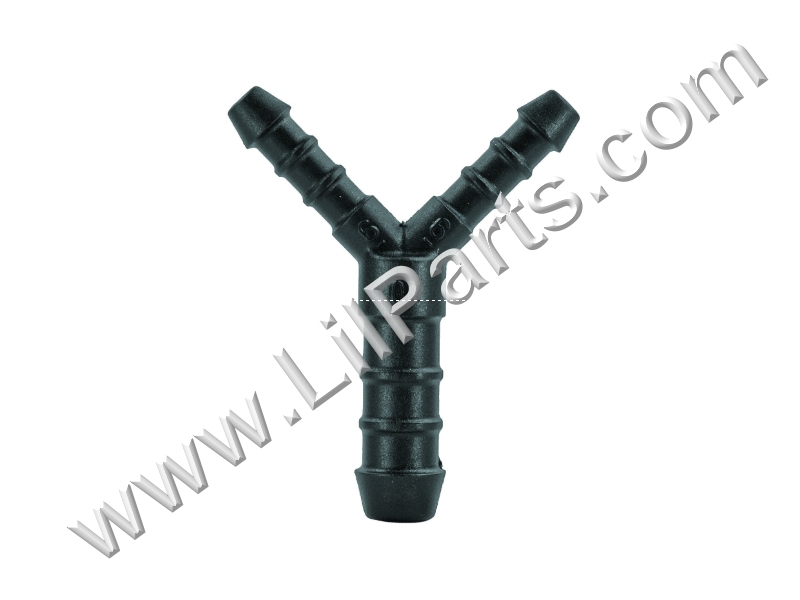 Barbed hose joiners,glass fibre reinforced Polyamide 6. Safe for use between -40C & +140C. Resistant to chemicals including hydrocarbons,oils,fuel,cooling system fluids,weak acids & alkalis. Wye Vacuum Tubing Connector Fitting 6mm x 10mm x 10mm 3/8in x 1/4in x 1-1/4in PN:709B