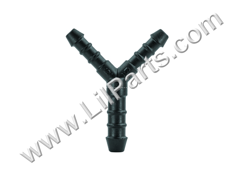 Barbed hose joiners,glass fibre reinforced Polyamide 6. Safe for use between -40C & +140C. Resistant to chemicals including hydrocarbons,oils,fuel,cooling system fluids,weak acids & alkalis. Wye Vacuum Tubing Connector Fitting 6mm x 8mm x 8mm 5/16in x 1/4in x 1-1/4in PN:709C