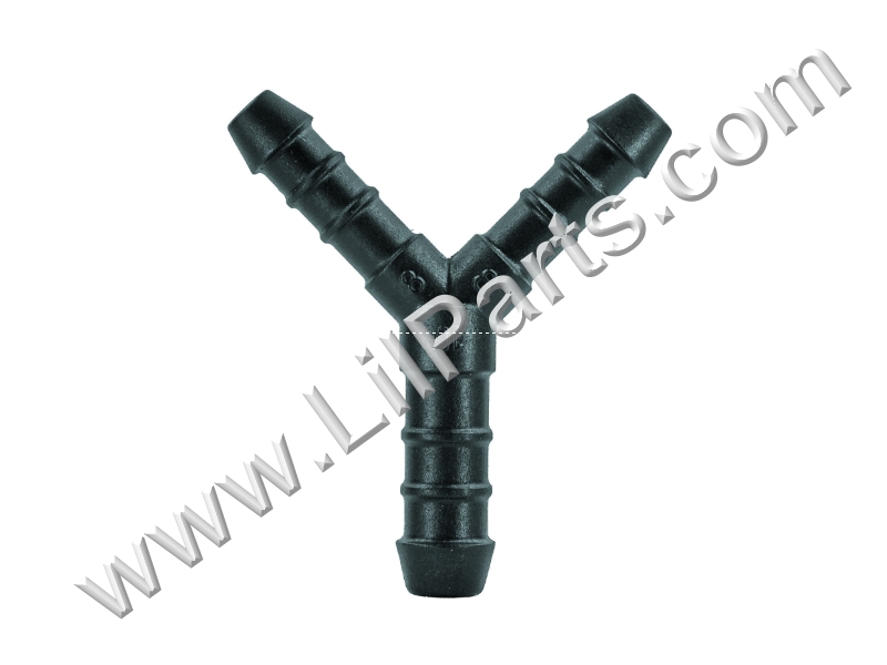 Barbed hose joiners,glass fibre reinforced Polyamide 6. Safe for use between -40C & +140C. Resistant to chemicals including hydrocarbons,oils,fuel,cooling system fluids,weak acids & alkalis. Wye Vacuum Tubing Connector Fitting 8mm x 10mm x 10mm 3/8in x 5/16in x 1-1/4in PN:710C