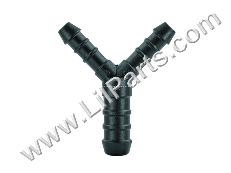 Barbed hose joiners,glass fibre reinforced Polyamide 6. Safe for use between -40C & +140C. Resistant to chemicals including hydrocarbons,oils,fuel,cooling system fluids,weak acids & alkalis. Wye Vacuum Tubing Connector Fitting 8mm x 12mm x 12mm 1/2in x 5/16in x 1-1/4in PN:710B