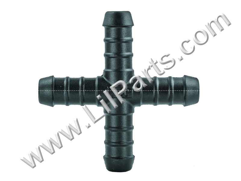 Barbed hose joiners,glass fibre reinforced Polyamide 6. Safe for use between -40C & +140C. Resistant to chemicals including hydrocarbons,oils,fuel,cooling system fluids,weak acids & alkalis. X Vacuum Tubing Connector Fitting 12mm x 12mm x 12mm 1/2in x 1/2in x 1/2in PN:713C