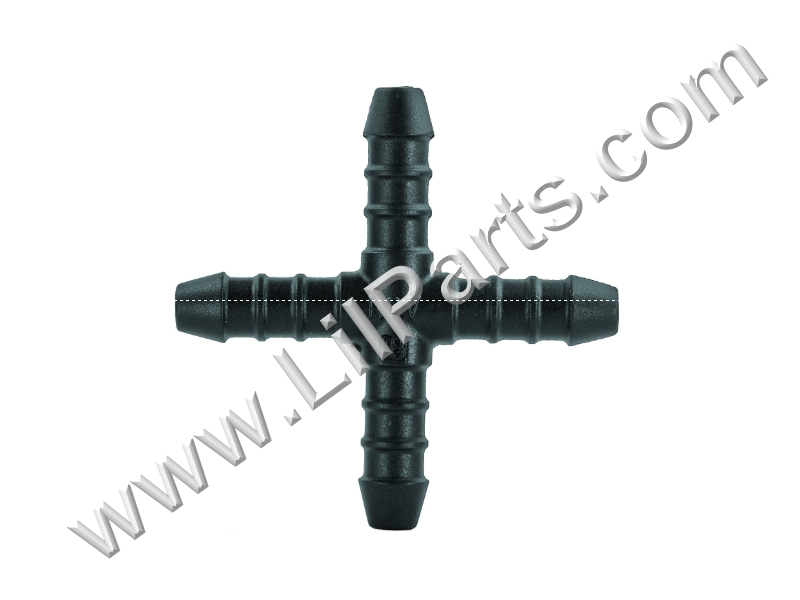 Barbed hose joiners,glass fibre reinforced Polyamide 6. Safe for use between -40C & +140C. Resistant to chemicals including hydrocarbons,oils,fuel,cooling system fluids,weak acids & alkalis. X Vacuum Tubing Connector Fitting 8mm x 8mm x 8mm 5/16in x 5/16in x 5/16in PN:712A