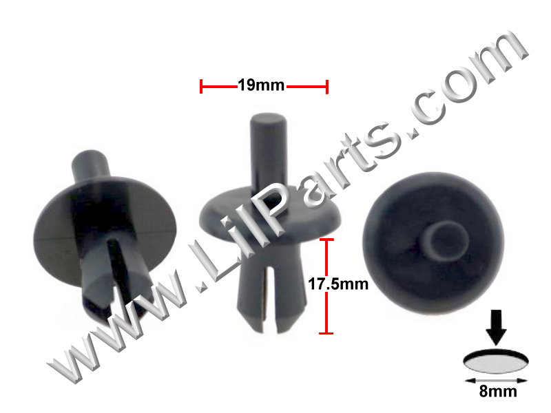 Compatible with BMW Opel Astra Zafira Corso SPREADER RIVETS Wheel Arch Clips Bumpers Clips  PN:[11-764]