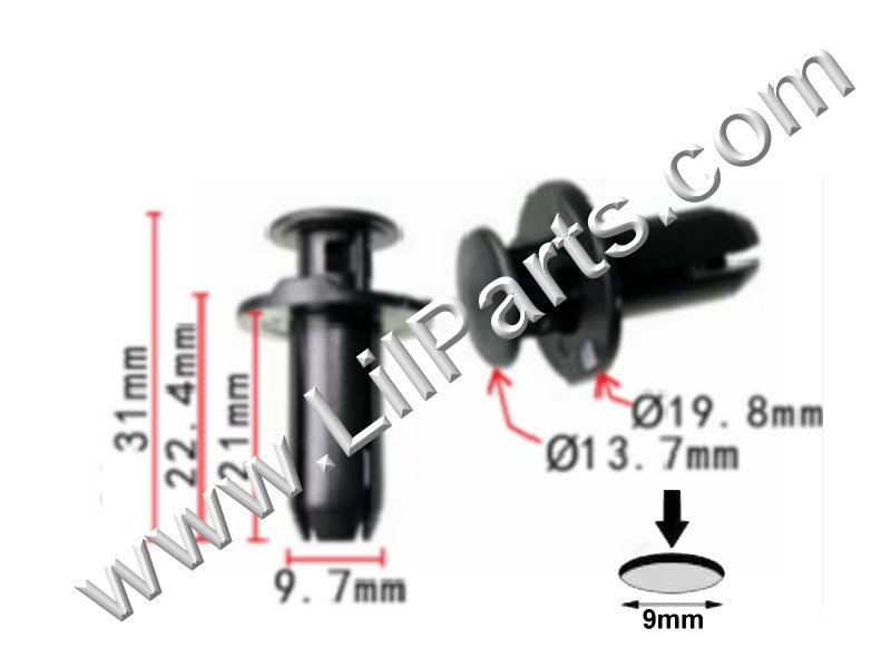 Compatible with Acura HONDA OEM 14-17 RLX Exterior-Rocker Molding Clip 90501SDR003  PN:[11-873]