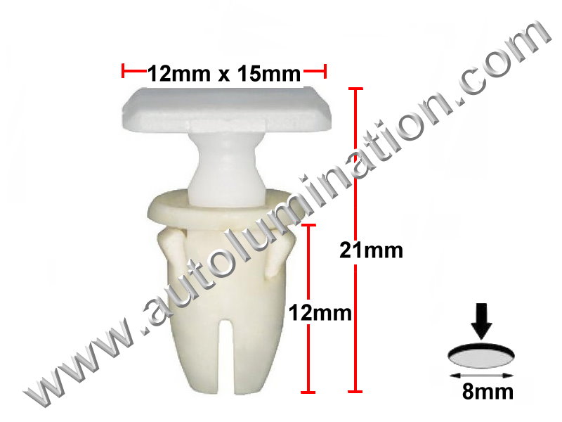 White Rocker Panel Fender Clip PN:[C1955]