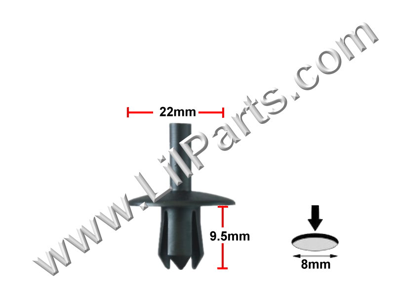 Compatible with AUDI VAUXHALL VOLKSWAGEN INTERIOR TRIM PANEL CLIPS N90229301 Auveco 22095