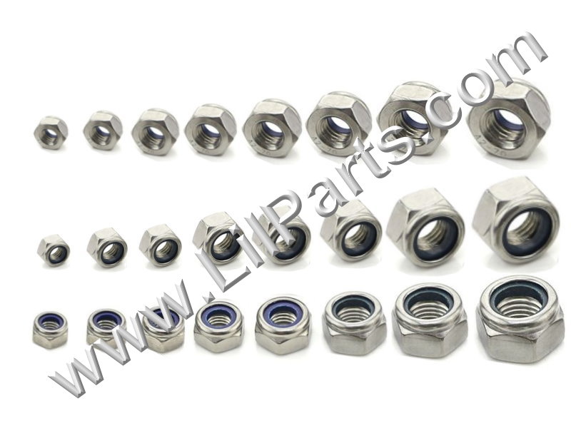 Stainless Steel Lock Nuts 304 18-8 DIN912 Fender Body Engine Metric #10-32