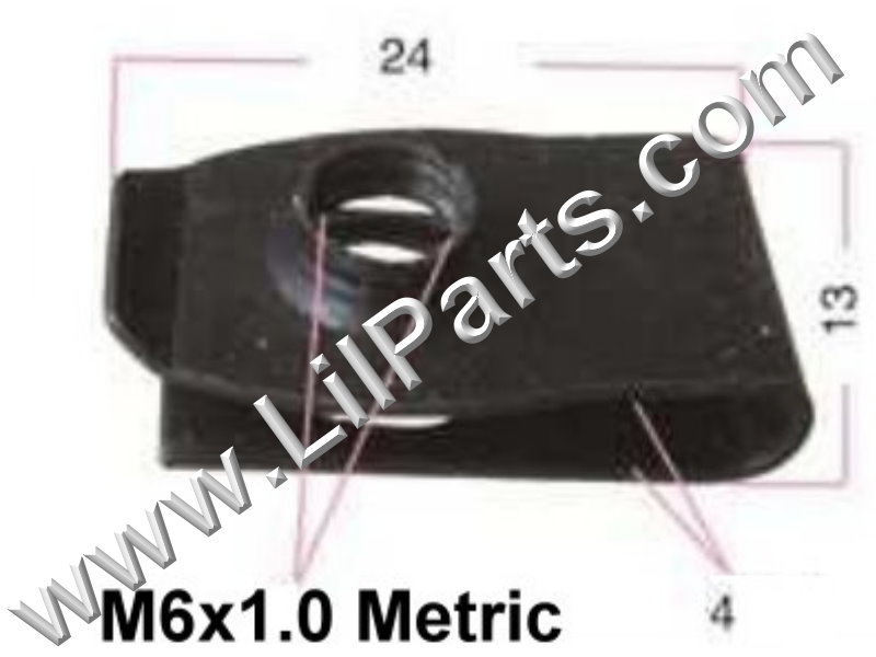M6-1.0 Zinc Plated U J Fold Over Clip On Floating Nut Sheet Metal Body Fenders PN:[YT2274]