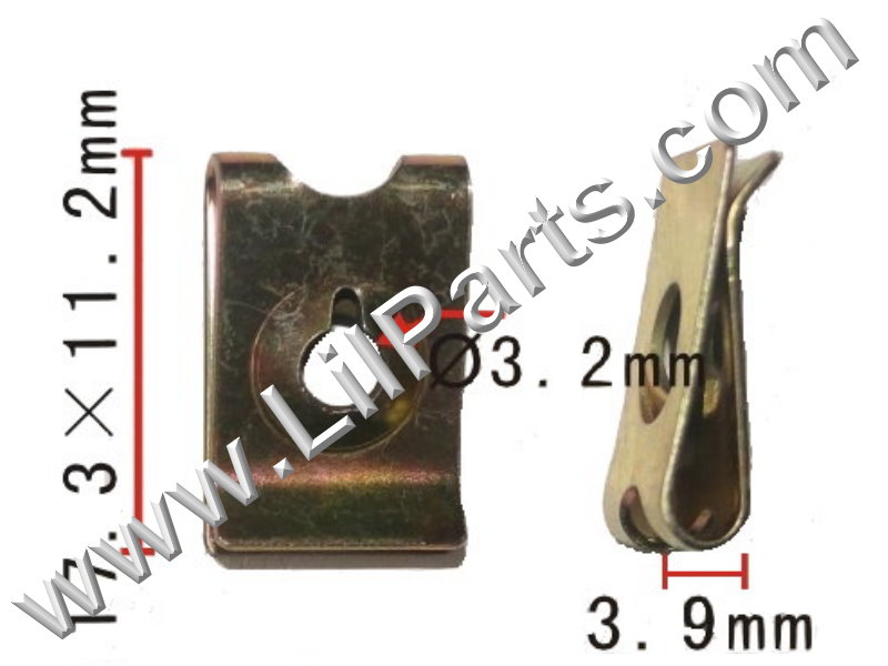 M3 U J Fold Over Clip On Floating Nut Sheet Metal Body Door Trim Fender PN:[YT2286]