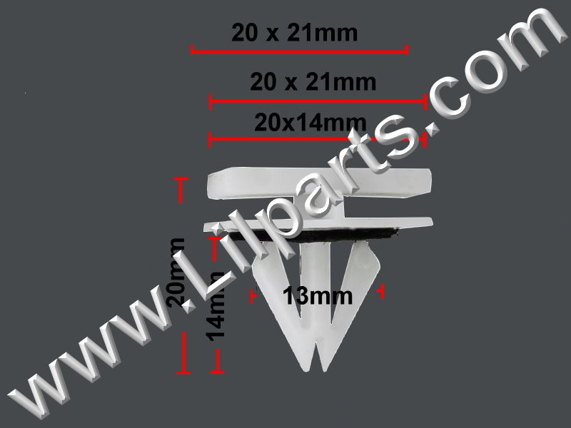 Rexka 20pcs Rocker Panel Moulding Clips For GM 11518357 Chevrolet Avalanche Impala Lumina Monte Carlo Suburban Cadillac Escalade