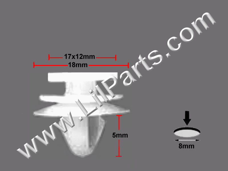 Compatible with Chrysler Clips  PN:[11-834]