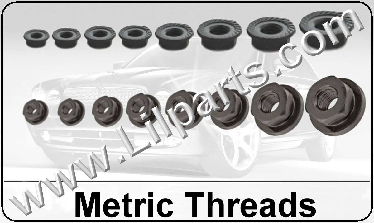 Black Oxide Metric Flange Nuts