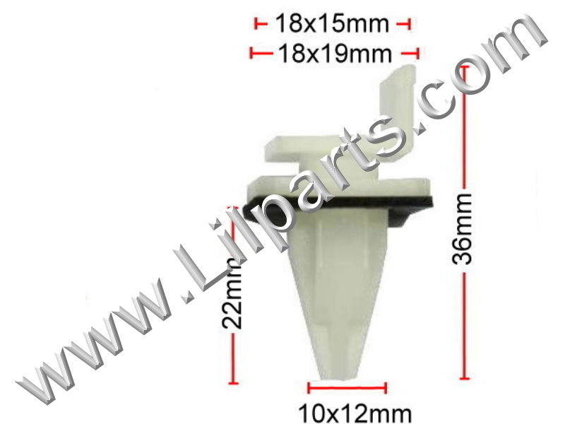 25-Pack Honda Acura Rocker Panel Moulding Clips – 91513-SM4-000, Auveco A17096